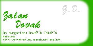 zalan dovak business card